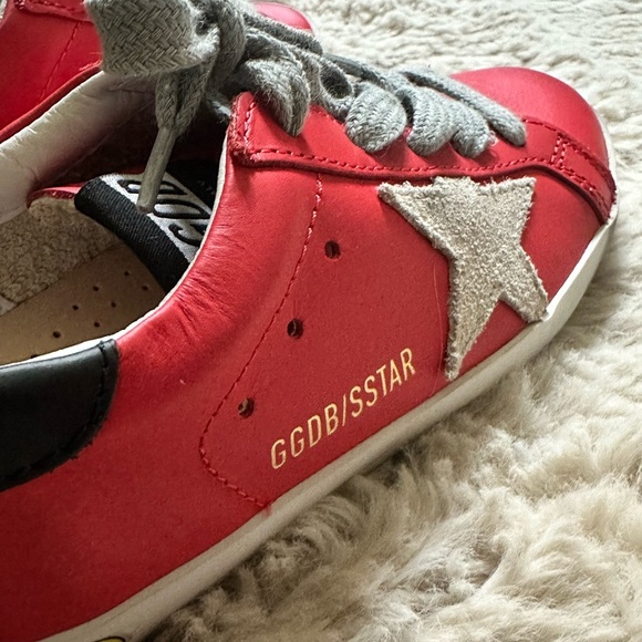 Golden Goose Cherry Red Leather Sneakers - Picture 6 of 13